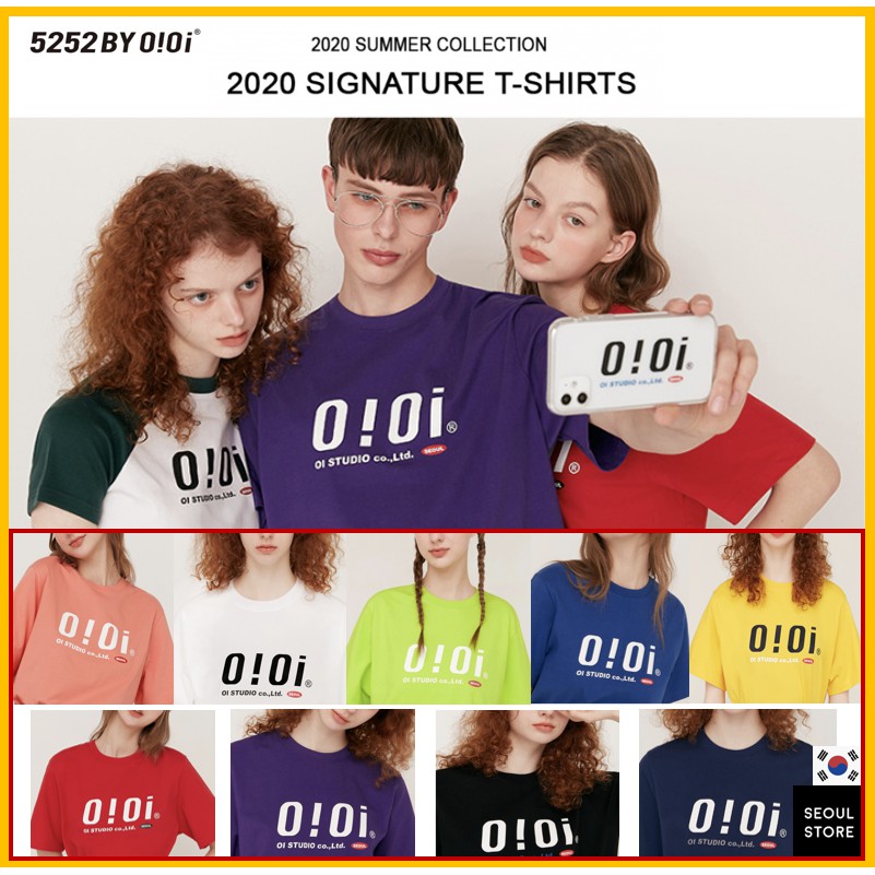 5252 By O Oi 100 Authentic Signature T Shirts Korea Fashion 9colors Korea 100 Shipping Shopee Singapore