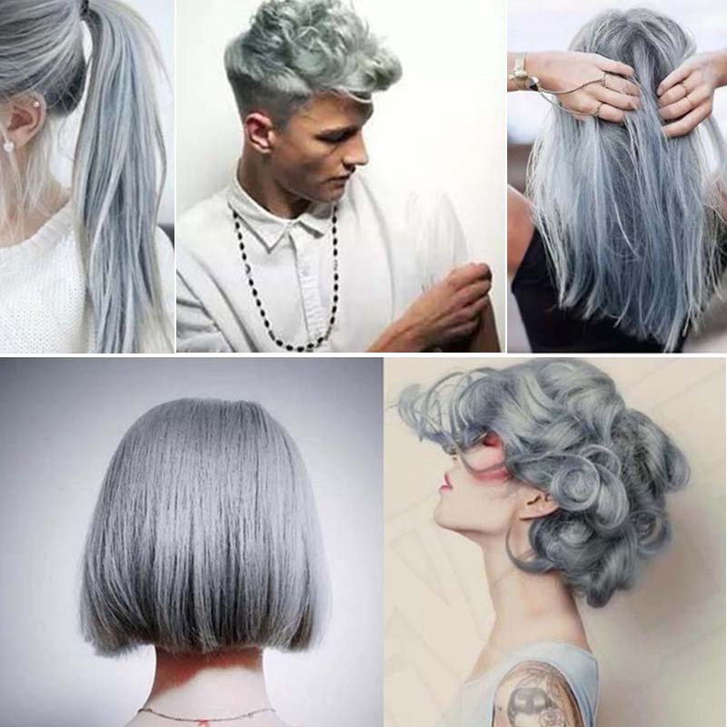 Unisex Royal Permanent Grey Lilac Silver Smokey Hair Dye Colour