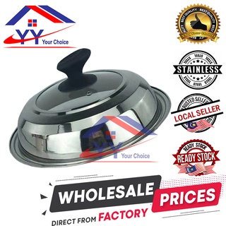 Stainless Steel Wok Cover/Wok Lid/Pan Cover/Lid/Glass Wok Cover/Penutup Kuali/ 28CM/30CM/32CM/34CM/36CM/38CM/40CM/42CM