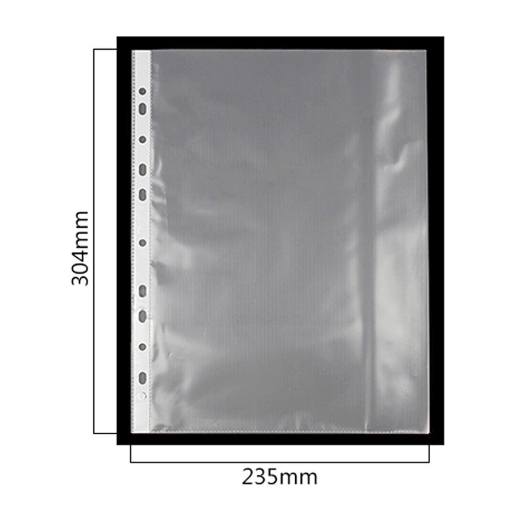 100 Pages/pack Document Pocket PP A4 Transparent 11-hole Clear ...