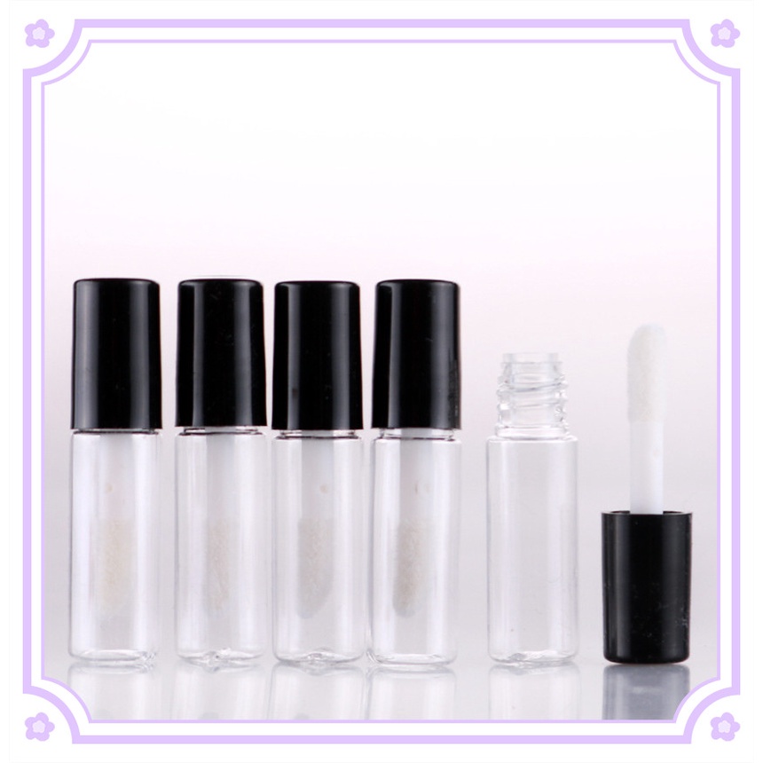 Empty Mini Lip Gloss Tube Lip Comestic Trial Bottle Tool Empty Cosmetic Tube Lip Glaze Color Lip Oil Separate Bottle 4 Colors KK
