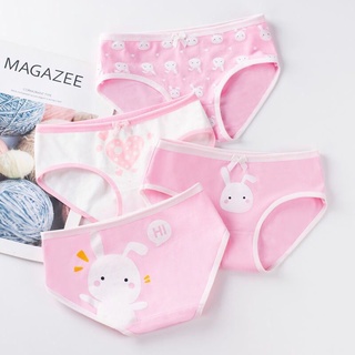 Cute Girl's Toddler & Kids 4 pcs per Pack Cartoon Underwear Cotton Soft Panties Baby Panties Kids Briefs