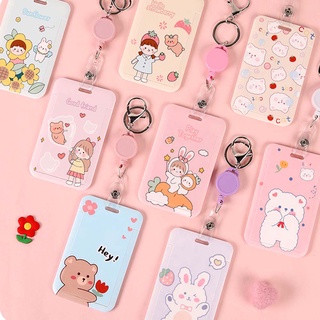 Image of thu nhỏ MOCHO Animal Badge Holder Flower Card Bag Card Holder With Keyring Cute Ins style Bank Credit Card Office School Work Card Child Bus Card Cover #1