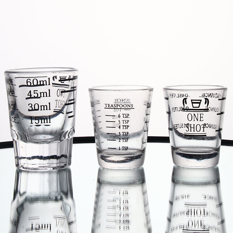Thickened Glass Scale Small Measuring Glass Ounce Cup Bartending Bar