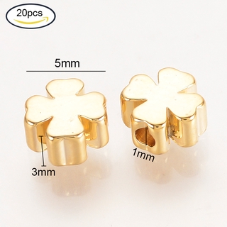 20pcs Real 18K Gold Plated Fancy Cut Brass Spacer Beads Barrel 4x3mm 