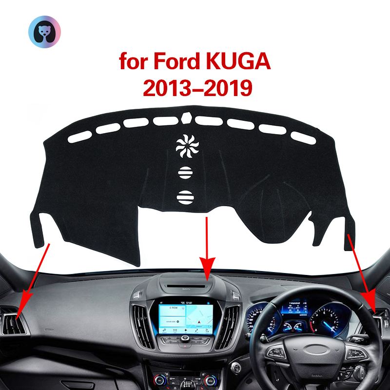 For Ford Kuga Escape 12 13 14 15 16 17 18 With Bulid In Nav On The Central Dashboard Car Accessories Sun Protection Car Dashboard Covers Mat Anti Slip Mat Dashboard Cover Pad Sunshade