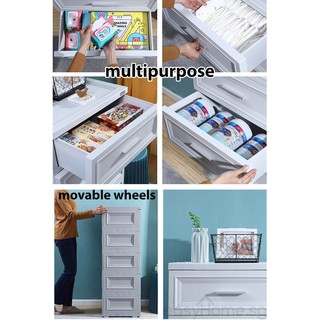 Easyhome.sg Modern Cabinet Drawer 48 58 / Wardrobe Home Organizer Storage Shelf Clothes Rack Closet #8
