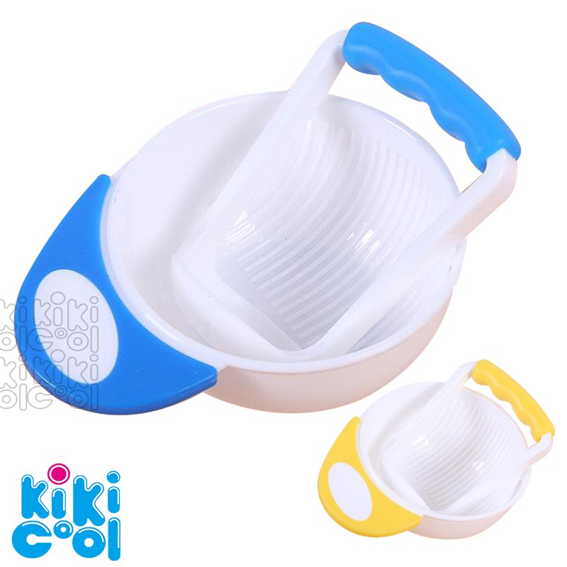 Baby Kids Food Masher Maker Portable Baby Food Smashing Set Bowl with
