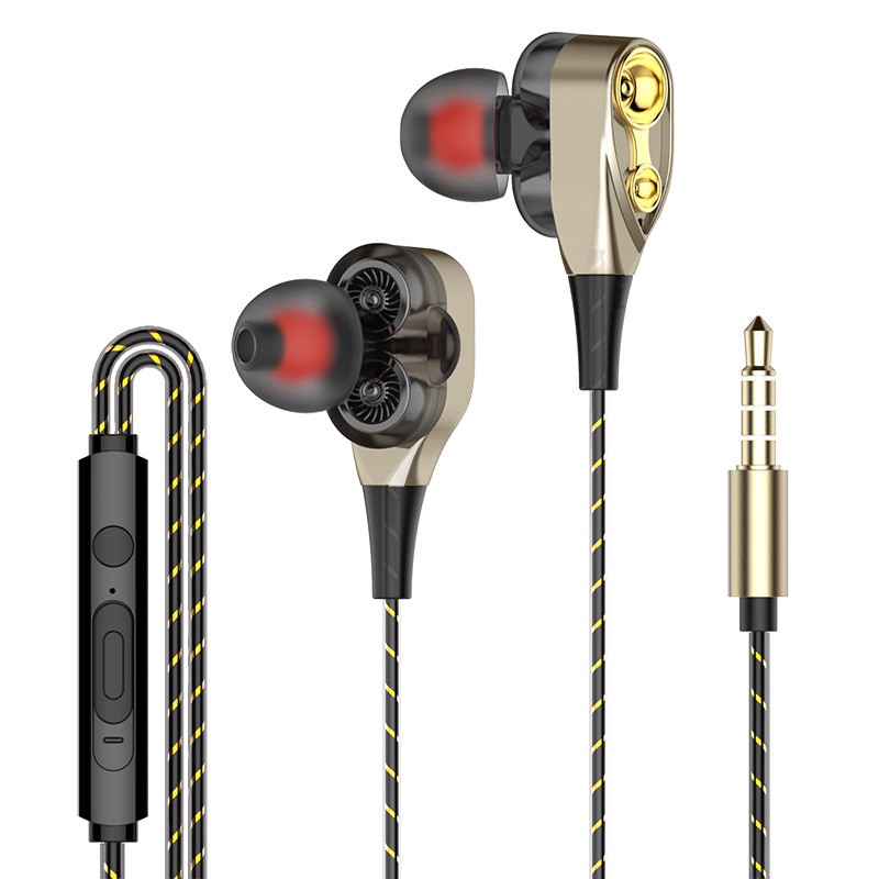 headset 4d bass double speaker stereo 3.5 mm wired headphone
