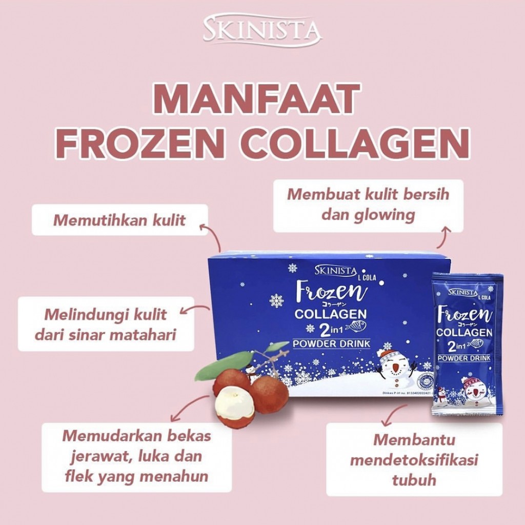 Skinista Frozen Lici Flavored Powder Drink With Collagen 2 In 1 1 Box Singapore