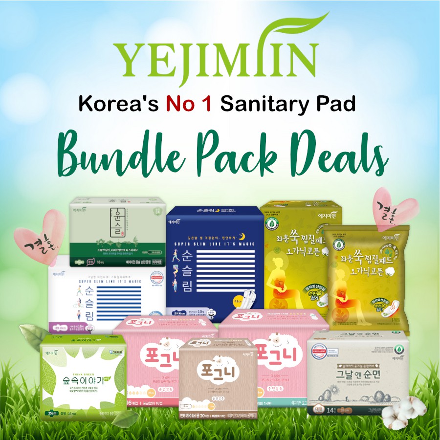 [YEJIMIIN] Bundle Pack Sanitary Pad Made in Korea Shopee Singapore