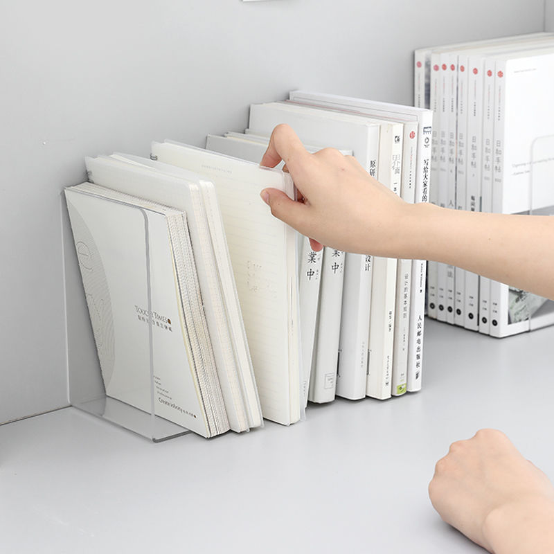 1 / 2 pcs Metal Mesh Desk Organizer Desktop Office Home Bookends Book