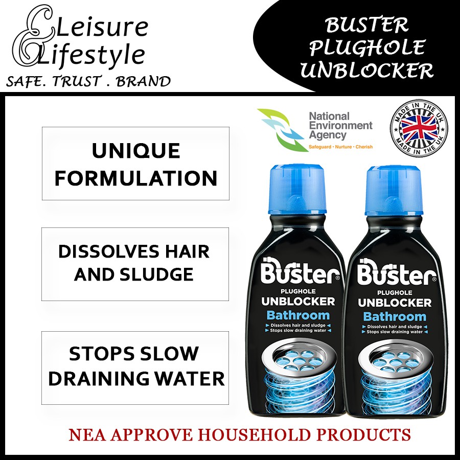 Buster Plughole Unblocker 300ml For Drain Unblocker And Drain Cleaner Shopee Singapore