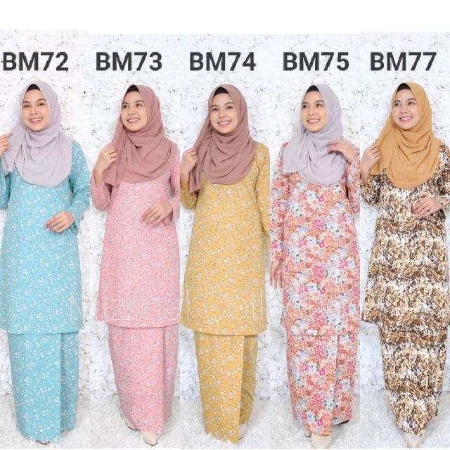  Kurung  Moden  Cotton  BM English Cotton  Baju  Kurung  