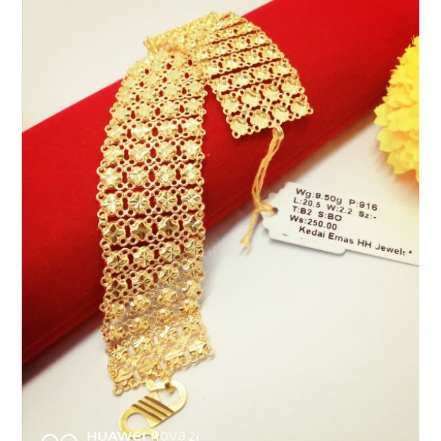 916 Gold Hand Chains Gold 916 9 50g Shopee Singapore