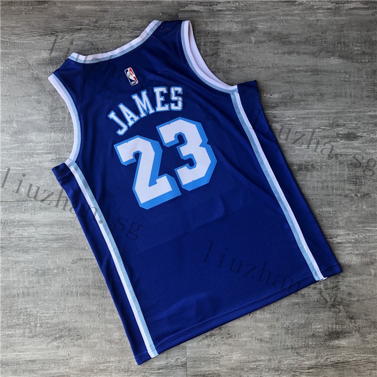 blue lebron lakers jersey