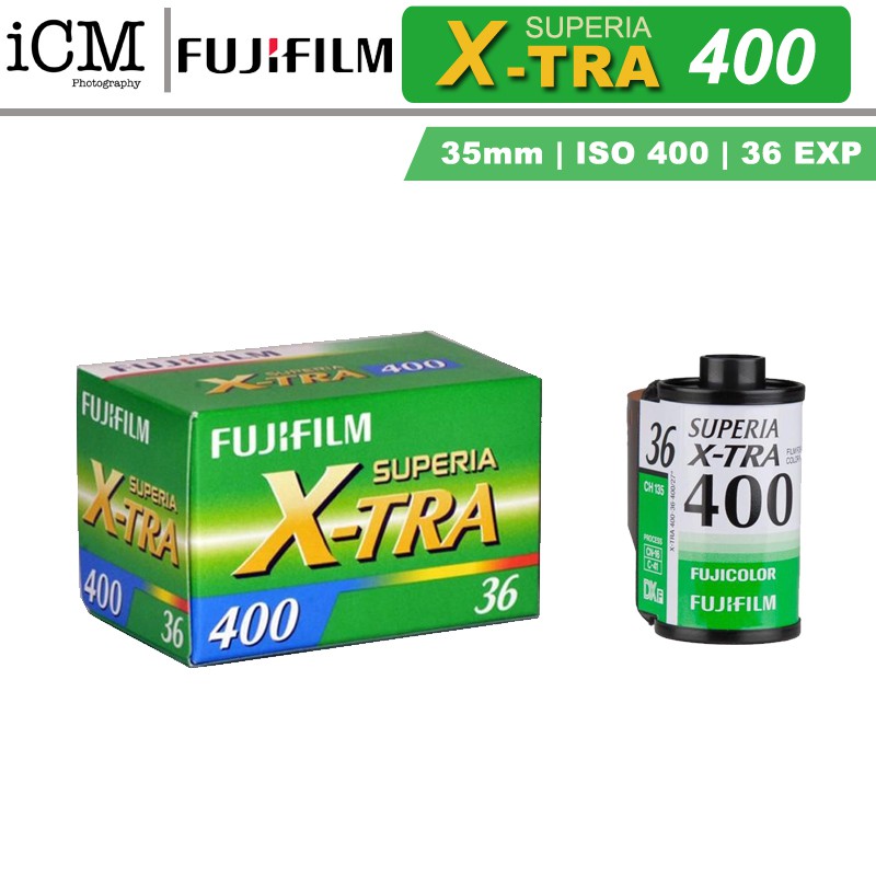 FUJIFILM Fujicolor Superia X-TRA 400 Color 35mm Roll Film Negative Film ...