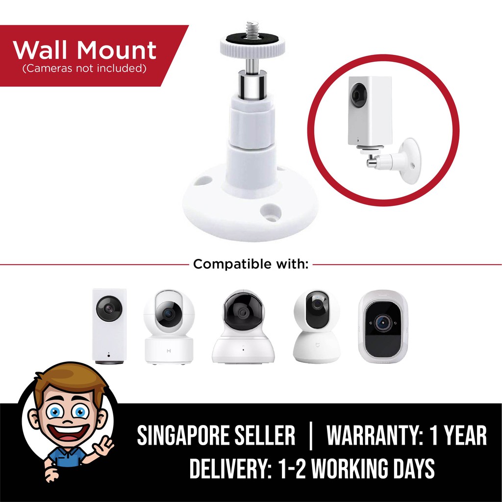 IP Camera Wall Mount, Adjustable Indoor and Outdoor Security Mount for Mi Home Security Camera, Mijia IMILAB CCTV
