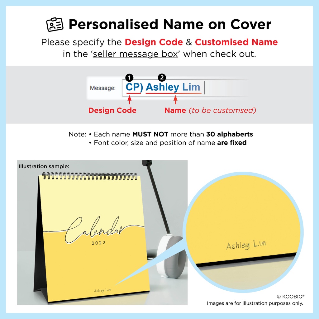 Pcsb 2022 23 Calendar Koobiq Desktop Calendar 2022 Customised Name Big Box Large Grid Singapore  Sg Holidays Christmas Gift | Shopee Singapore