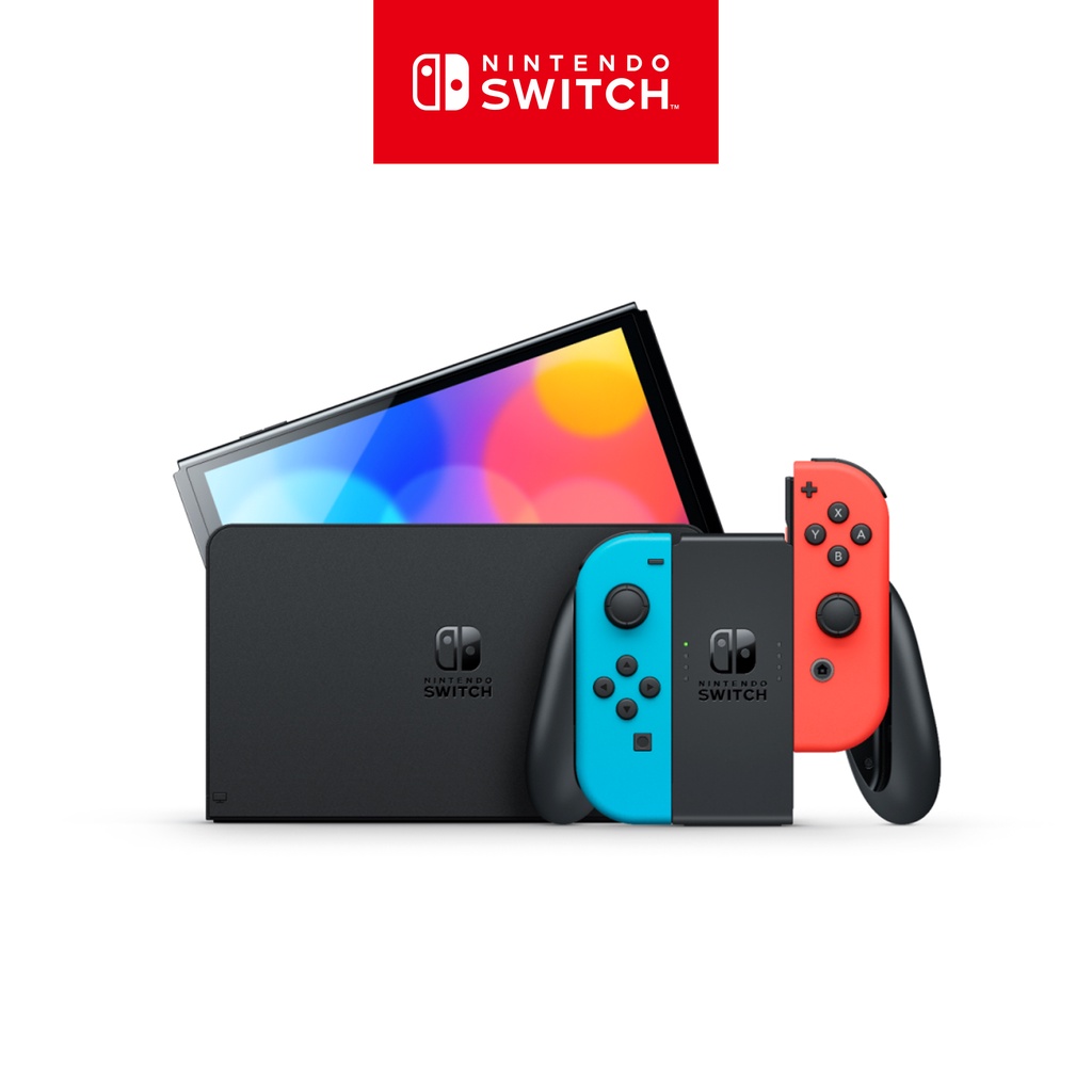 [Nintendo Official Store] Nintendo Switch OLED Model Neon Blue/Neon
