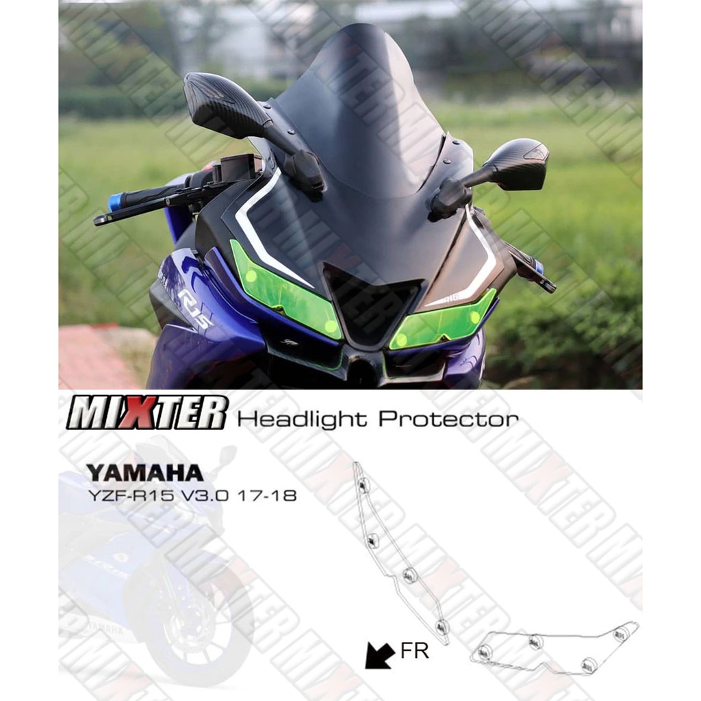 r15 v3 headlight protector