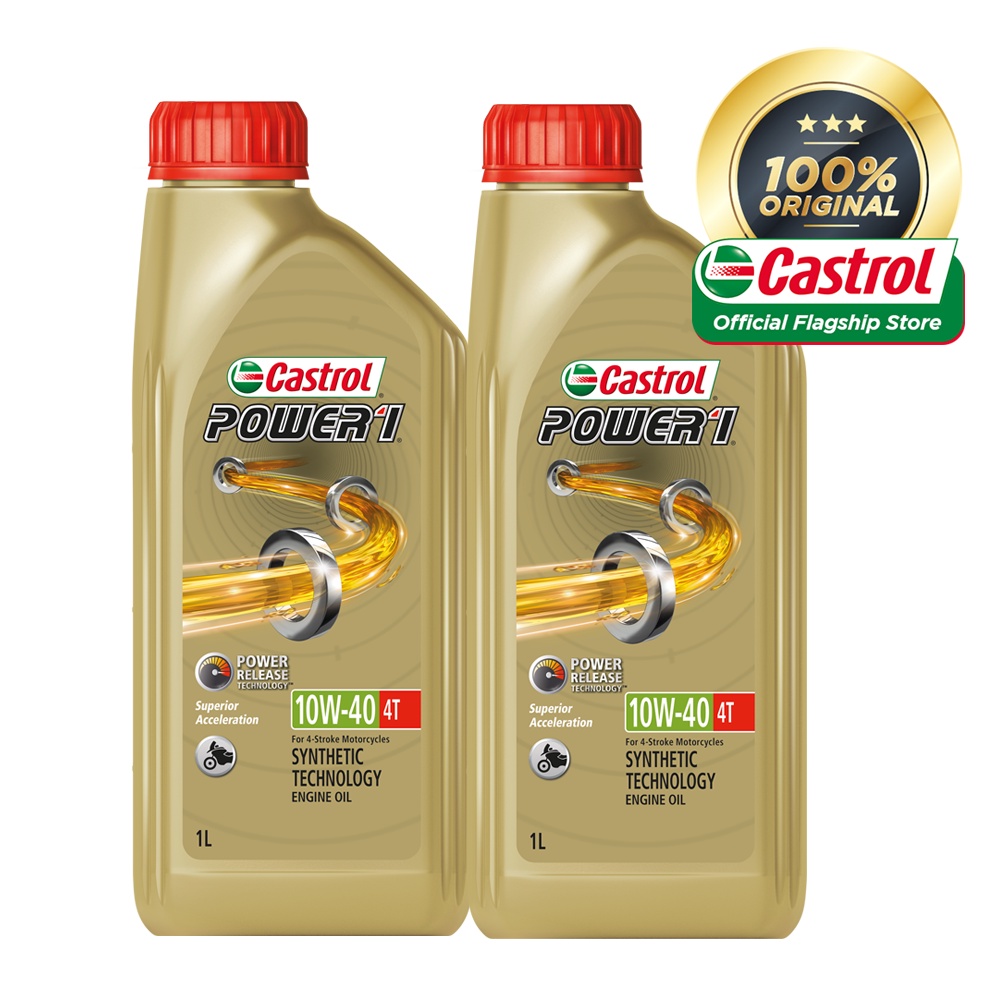 Twin Pack Castrol Power1 4t 10w 40 Shopee Singapore