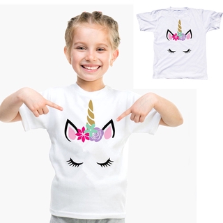 Nnjxd Kids Baby Girl Unicorn Pattern Short Sleeves T Shirt Children Tee Tops Shopee Singapore - unicorn girl roblox pictures of characters