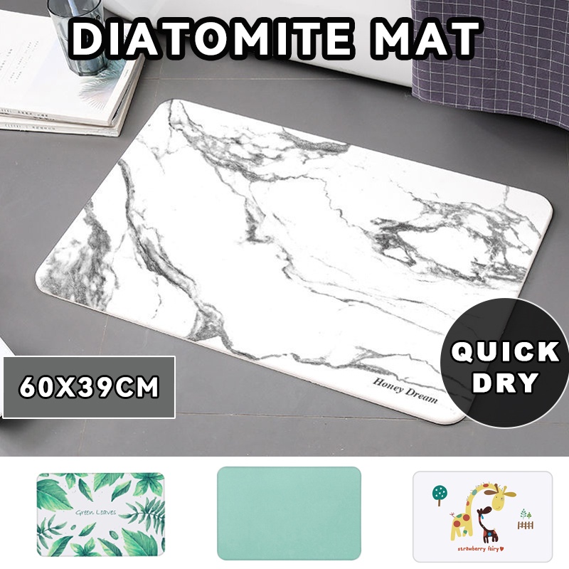 *Ready Stock* Bath Mat Anti Slip Japan Diatomite Floor 60*39cm Toilet
