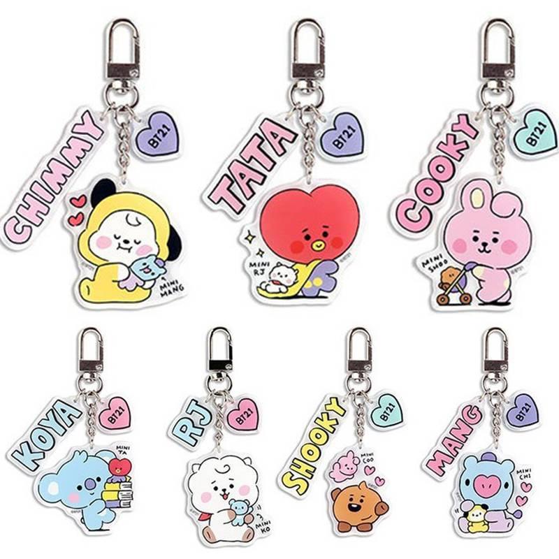 Cute Kpop BTS Bangtan Boys Acrylic BTS Keychain Keyring Pendant Cute Keychain Perfect Gift for fans Accessoires Sleutelhangers & Keycords Sleutelhangers 