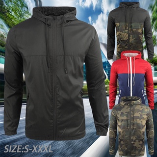 Image of Ready Stock Hot Sale Camouflage Men Hoodie Bomber Jacket Coat Slim Fit Windbreaker Waterproof Casual Outerwear Jacket