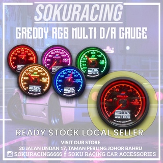 [SOKU RACING] GREDDY RGB MULTI D/A 60MM METER GAUGE MODEL STAND ALONE CAR METER GREDDY DIGITAL/ANALOG GAUGE
