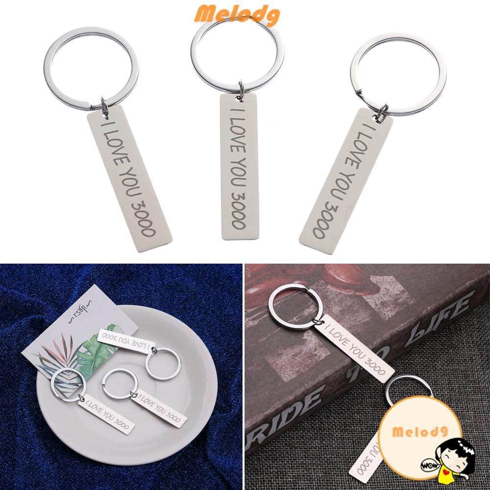 Melodg Unique Key Ring Lovers Present Car Pendant I Love You 3000 Keyring Wife Husband Gift Fashion Jewelry Metal Keyfob Shopee Singapore