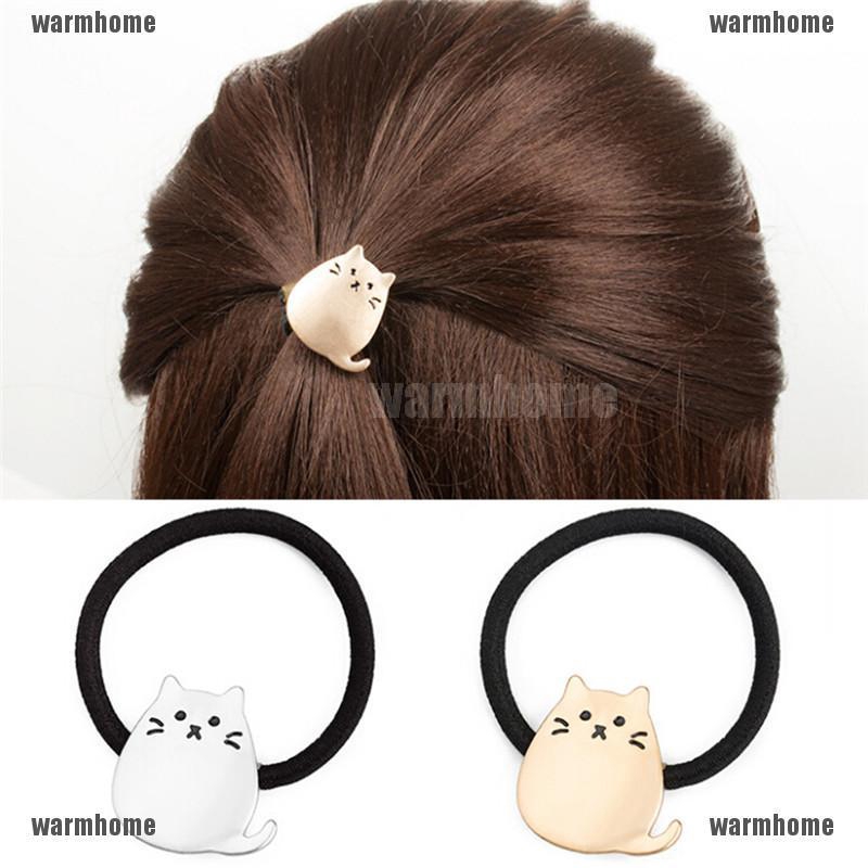 Whsg Women Girls Cat Hair Band Hair Rope Elastic Tie Ponytail