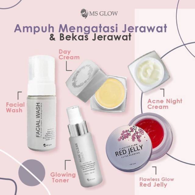 Ms Glow Acne Package Red Jelly Msglow Acne Bruntus Comedo Shopee Singapore