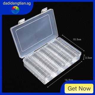 10PCS Clear Coin Capsule Round Acrylic Storage Box Holder Case Organizer 38.6mm 