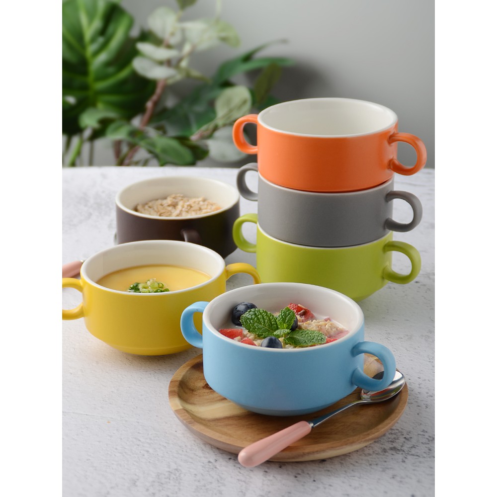 Download Ceramic The Matte Ceramic Binaural Soup Bowl Soup Cup ... Yellowimages Mockups