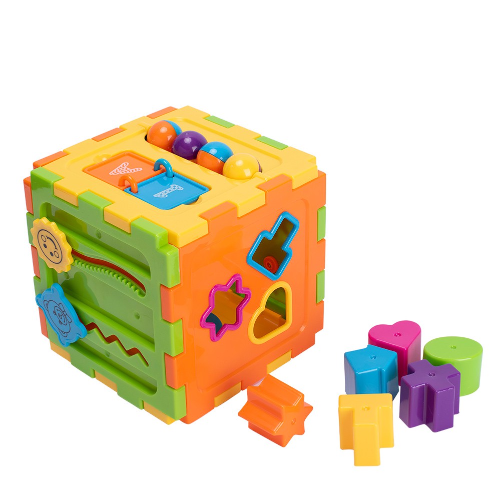 Bebamour Baby Block Cube 6 in 1 Blocking Toys for Infants Intelligent ...