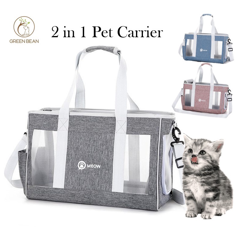 Pet Carrier / 2 in 1 Hand bag And Sling Bag Pet Carrier For Cat Dog Travel Shopee Singapore