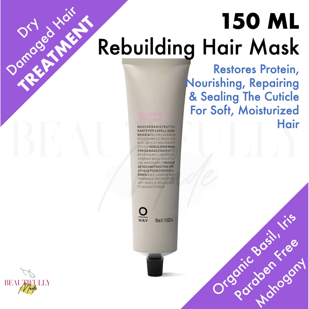 OWAY Organic Way Rebuilding Hair Mask 150ml For Very Damaged Hair