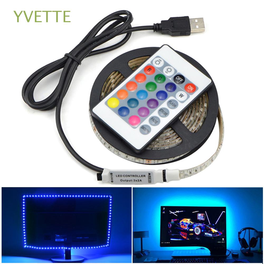 5v Usb Led Strip Light 5050 Rgb Tv Desktop Pc Backlight Bias Lighting Flexible Lamp With Remote Control Singapore