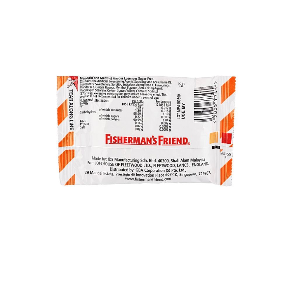 Fisherman S Friend Sugar Free Mandarin Flavour Lozenges 25g X 24 Packs Shopee Singapore