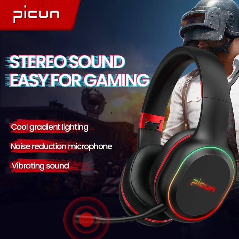 Picun P80X Wireless Headphones Latencyfree Bluetooth Gaming Headset