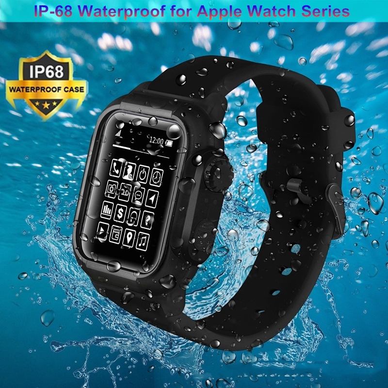 Apple Watch Series 2 3 4 5 6 Se Seaside Swimming Pool Underwater Ip68 Waterproof Soft Iwatch 38 42 40 44 Mm Case With Band Shopee Singapore