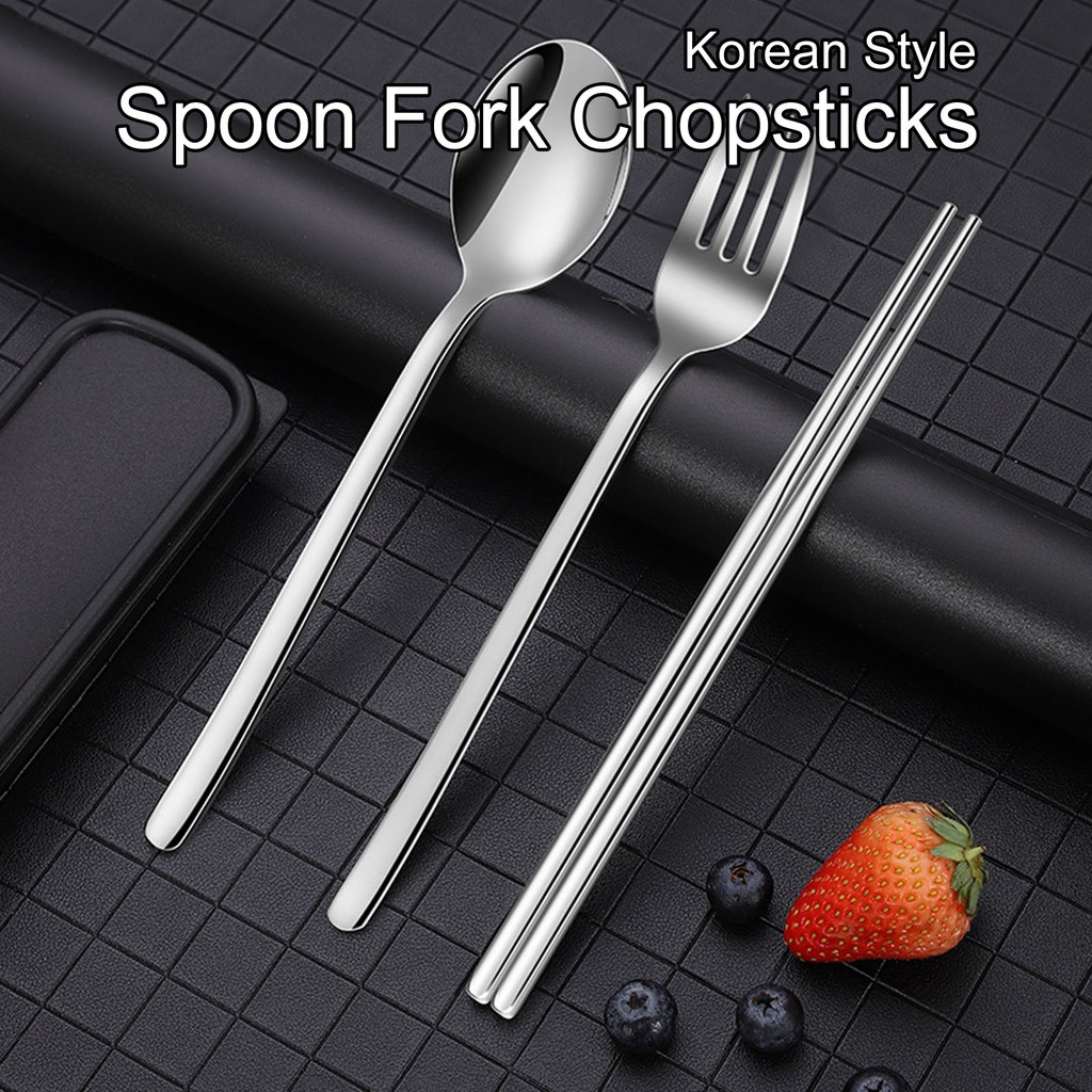 Korean Style Stainless Steel Cutlery Set Tableware Set Portable Cutlery