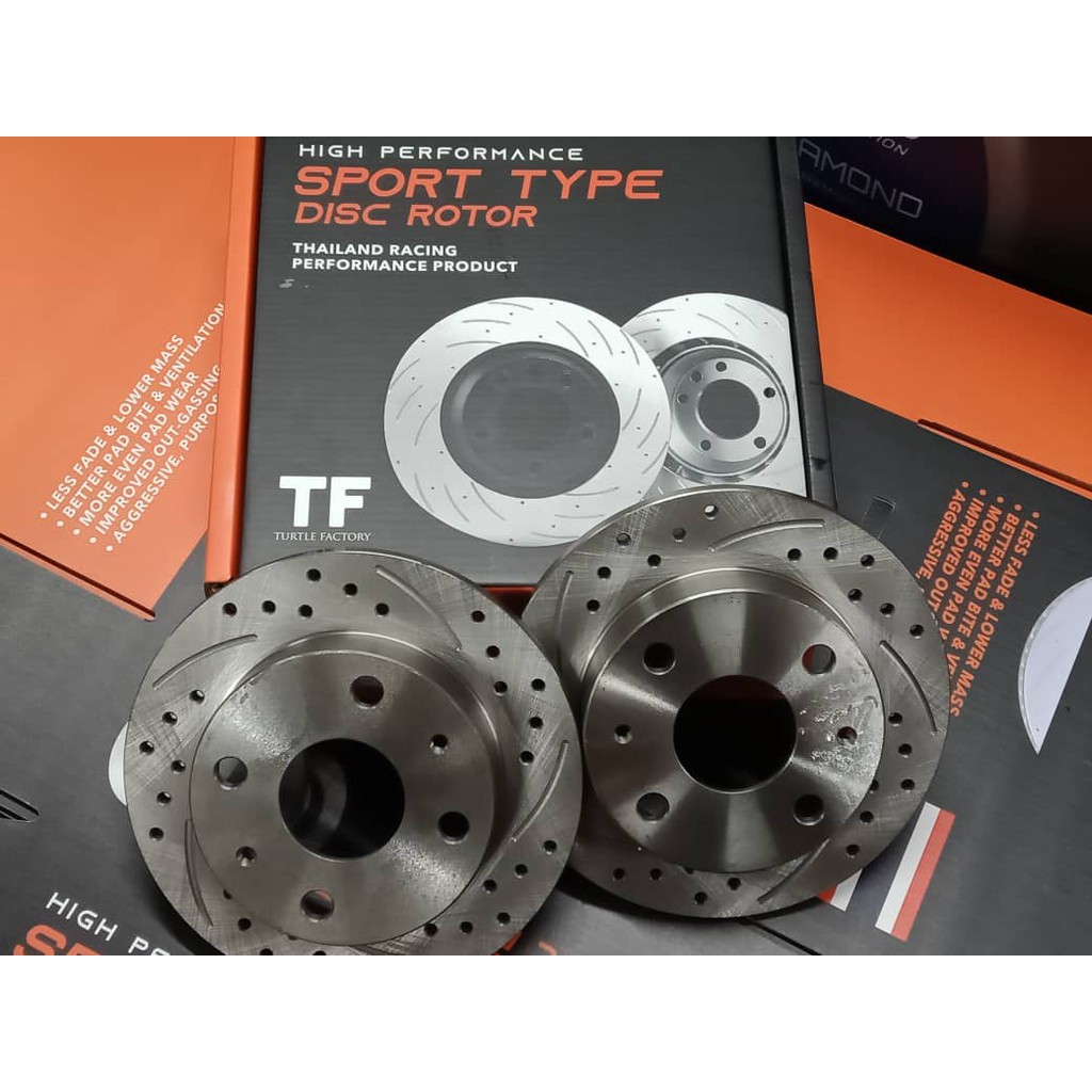 Tf Disc Rotor Slotted Frt Ty Vios Ncp42 Toyota Depan Shopee Singapore