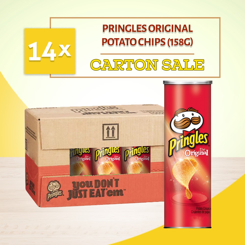 [Bundle of 14] USA Pringles Potato Crisp Chips Original 149g Shopee