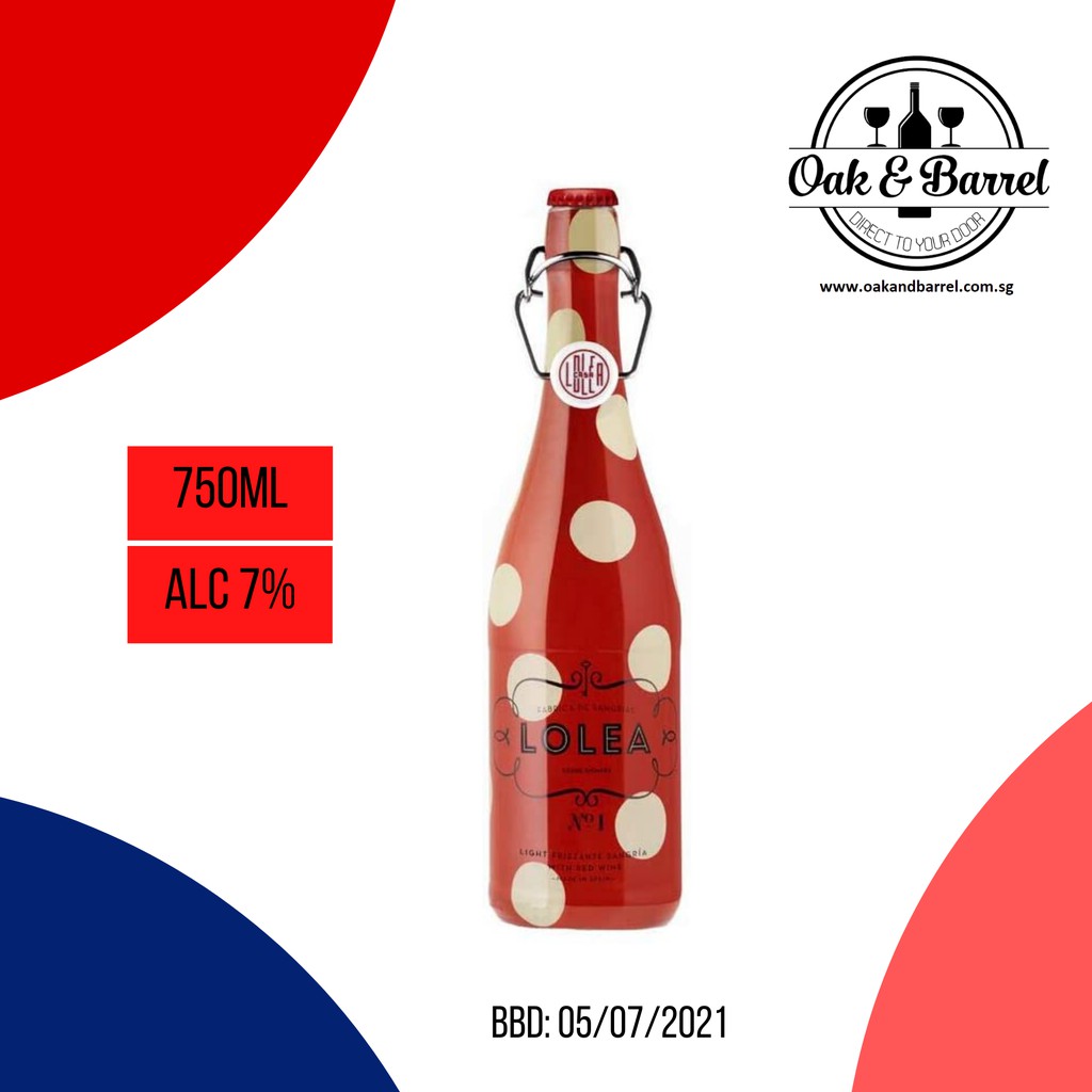 Best Bottled Sangria 2021 Lolea No.1 Red Sparkling Sangria 750ml | Shopee Singapore