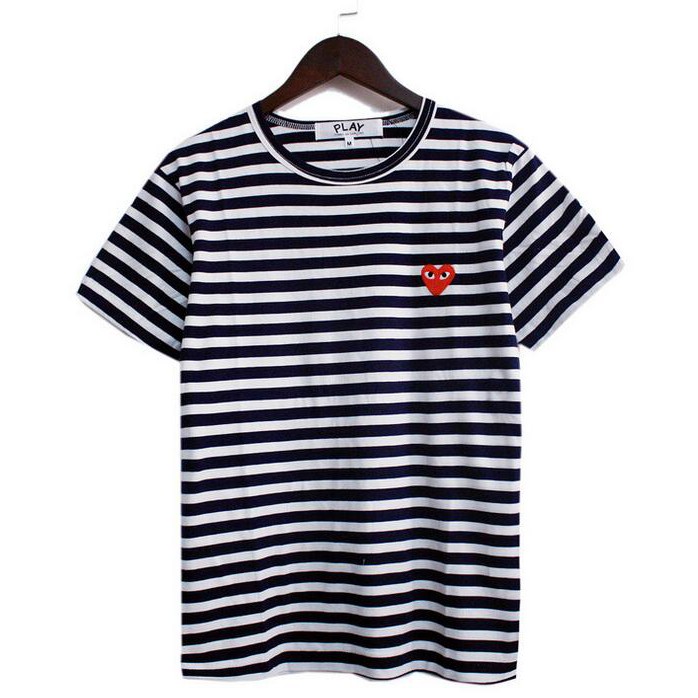 cdg t shirt striped