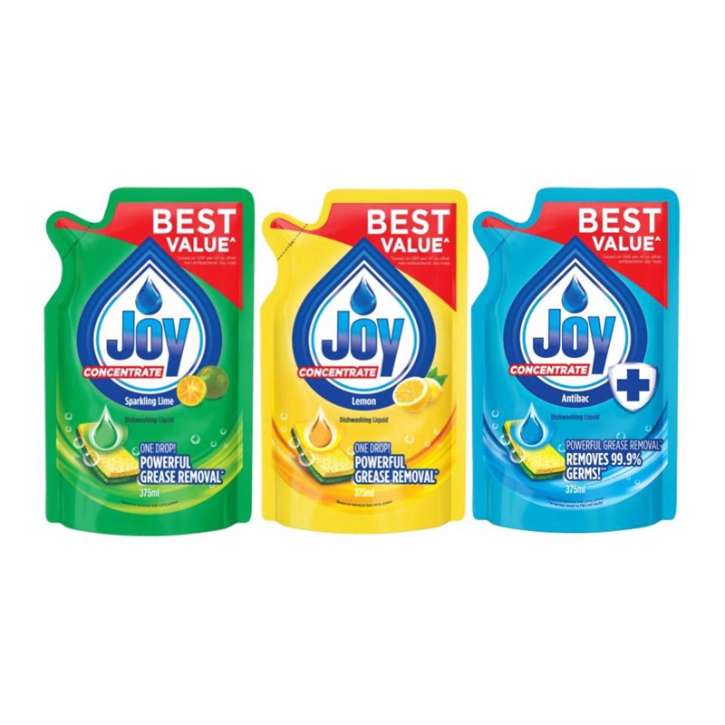 Joy Concentrate Dishwashing Liquid Refill 375 ml Shopee Singapore