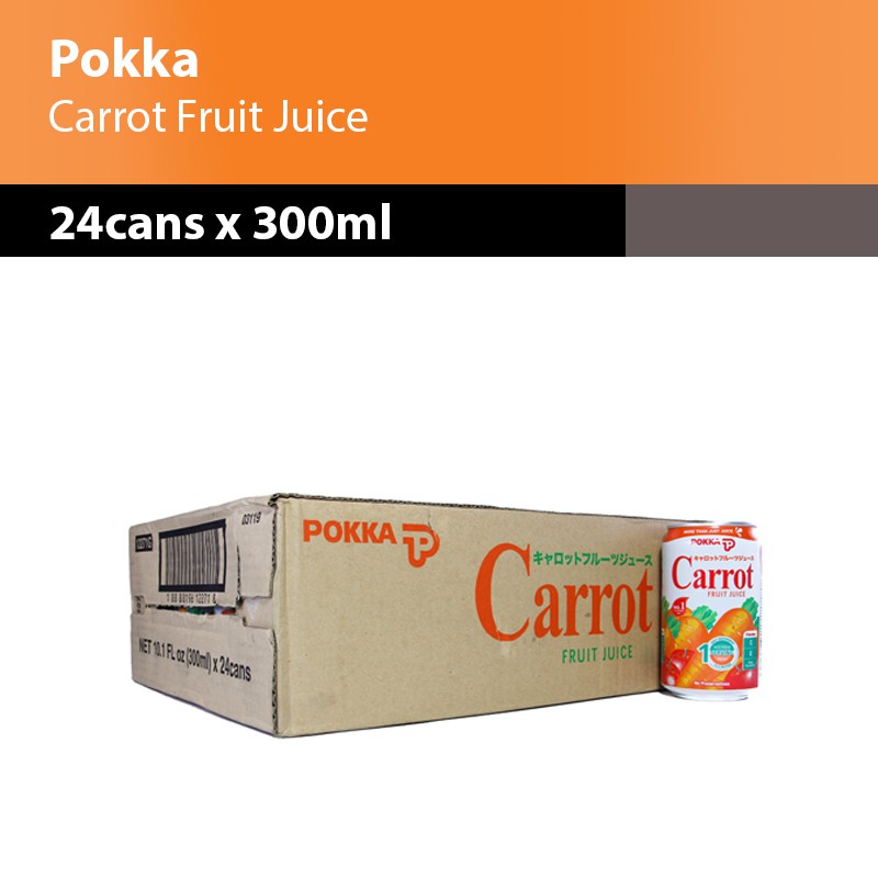 Pokka Carrot Fruit Juice 24 cans x 300ml Shopee Singapore